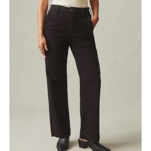 NWOT American Giant Womens Wide Leg Pants 8 Black Made in‎ USA Casual